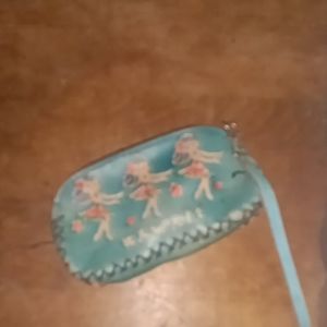 Blue Wristlet with Hula Girl Design
